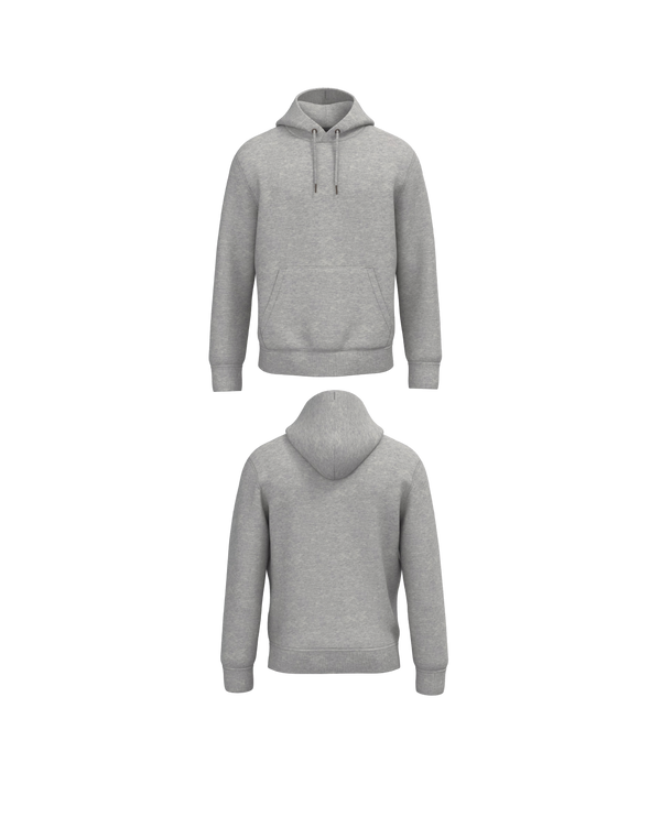 Heather grey Premium Hoodie personaliseren met borduring of bedrukking – ecologisch materiaal met een luxe uitstraling, professioneel geborduurd en bedrukt door PANTR. in Wevelgem.