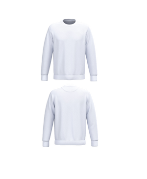 Witte Premium Sweater personaliseren met borduring of bedrukking – ecologisch materiaal met een luxe uitstraling, professioneel geborduurd en bedrukt door PANTR. in Wevelgem.