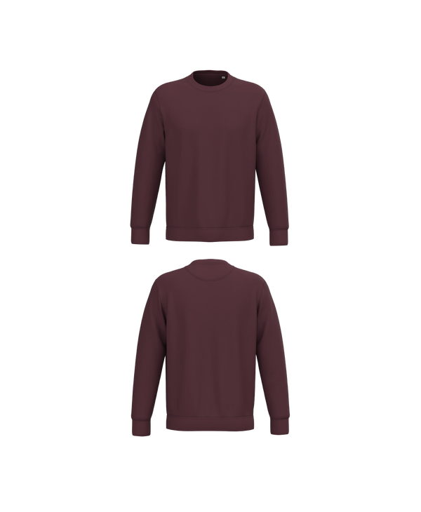 bordeaux Premium Sweater personaliseren met borduring of bedrukking – ecologisch materiaal met een luxe uitstraling, professioneel geborduurd en bedrukt door PANTR. in Wevelgem.