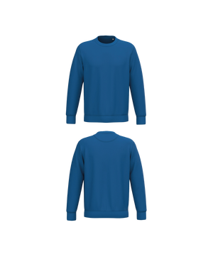 Royal blauwe Premium Sweater personaliseren met borduring of bedrukking – ecologisch materiaal met een luxe uitstraling, professioneel geborduurd en bedrukt door PANTR. in Wevelgem.