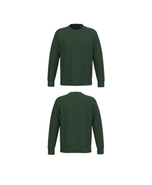 Donker groene Premium Sweater personaliseren met borduring of bedrukking – ecologisch materiaal met een luxe uitstraling, professioneel geborduurd en bedrukt door PANTR. in Wevelgem.
