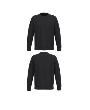 Zwarte Premium Sweater personaliseren met borduring of bedrukking – ecologisch materiaal met een luxe uitstraling, professioneel geborduurd en bedrukt door PANTR. in Wevelgem.