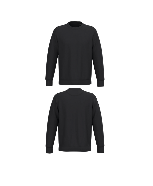 Zwarte Premium Sweater personaliseren met borduring of bedrukking – ecologisch materiaal met een luxe uitstraling, professioneel geborduurd en bedrukt door PANTR. in Wevelgem.