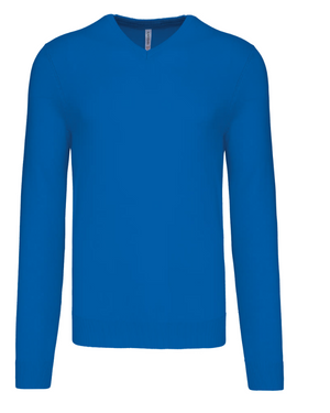 Gebreide v-neck trui met initialen